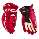 IJshockey handschoenen CCM JetSpeed FT6 Pro Red/White Junior 11 inch