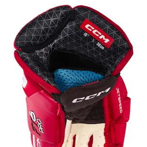 IJshockey handschoenen CCM JetSpeed FT6 Pro Red/White Junior 11 inch