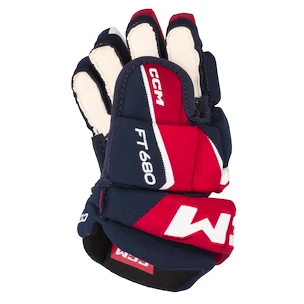 IJshockey handschoenen CCM JetSpeed FT680 Navy/Red/White Junior 11 inch