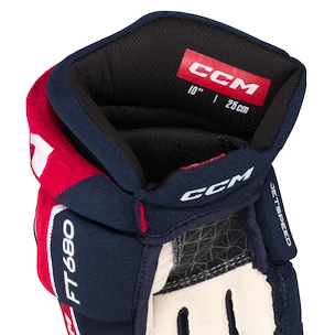 IJshockey handschoenen CCM JetSpeed FT680 Navy/Red/White Junior