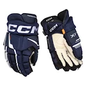 IJshockey handschoenen CCM Tacks XF PRO Navy/White Junior 12 inch
