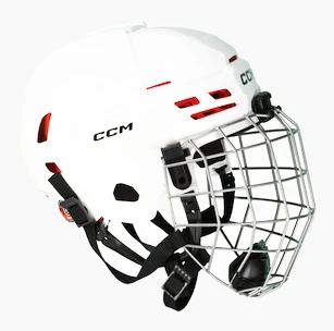 IJshockeyhelm CCM Tacks 70 Combo White Junior