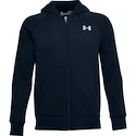 Jongens hoodie Under Armour  RIVAL COTTON FZ HOODIE dark blue L