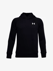 Jongens hoodie Under Armour RIVAL COTTON HOODIE black