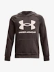 Jongens hoodie Under Armour  RIVAL FLEECE HOODIE-BRN