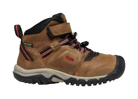 Kinder outdoorschoenen Keen Ridge Flex Mid Wp Bison/Red Carpet