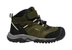 Kinder outdoorschoenen Keen Ridge Flex Mid Wp Dark Olive/Dusky Citron  US 12