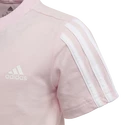 Kinder T-shirt adidas  Essentials 3-Stripes Clear Pink 122 cm