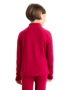 Kinder T-shirt Icebreaker  K 260 Tech LS Half Zip Cherry