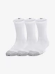 Kindersokken Under Armour  3pk Crew Yth-WHT  S