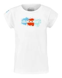 Meisjes T-shirt Babolat Exercise Cotton Tee Girl White