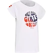 Meisjes T-shirt Babolat  Exercise Cotton Tee Girl White