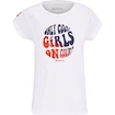 Meisjes T-shirt Babolat  Exercise Cotton Tee Girl White