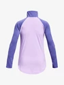 Meisjes T-shirt Under Armour  Tech Graphic 1/2 Zip-PPL