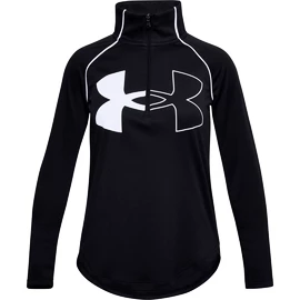 Meisjes T-shirt Under Armour Tech Graphic Logo Half Zip-BLK