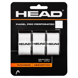 Overgrip Head Padel Pro Perforated 3 Pack White