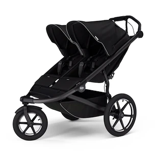 Sportieve kinderwagen Thule Urban Glide 3 Double Black + 2x Veiligheidsbeugel + Regenscherm + Muggennet