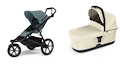 Sportieve kinderwagen Thule Urban Glide 3 Mid blue + Bassinet Soft beige