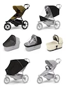 Sportieve kinderwagen Thule Urban Glide 3 Nutria green + Bassinet Soft beige SET 7in1