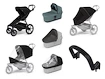 Stadswandelwagen Thule Urban Glide 4-wheel Black + Bassinet Mid blue SET 7in1