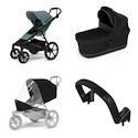 Stadswandelwagen Thule Urban Glide 4-wheel Mid blue + Bassinet Black SET 4in1