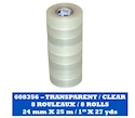 Tape voor scheenbeschermers Blue Sports  Clear Poly Shin Pad Tape 24 mm x 25 m 8-Pack