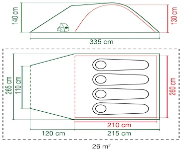 Tent Coleman  Darwin 4+